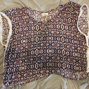 Purple Floral Boxy T-shirt